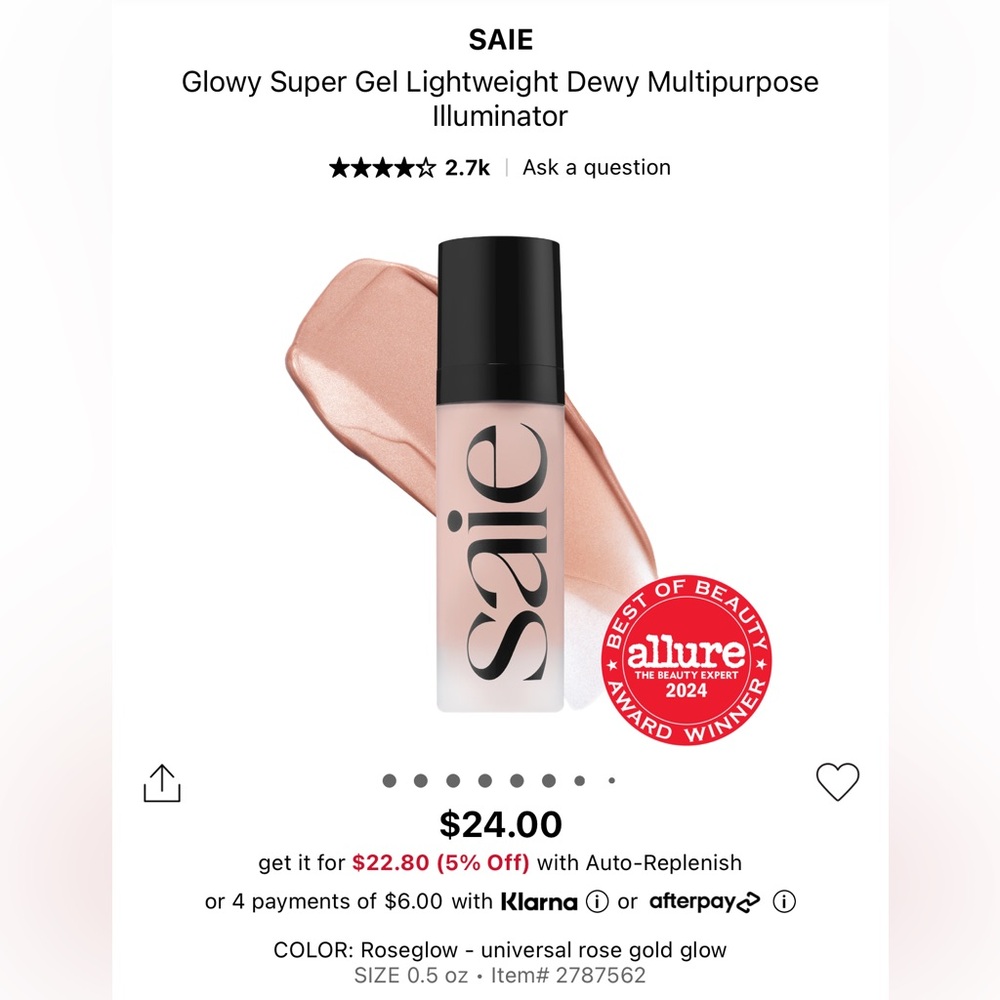 Saie glowy supergel - rosie